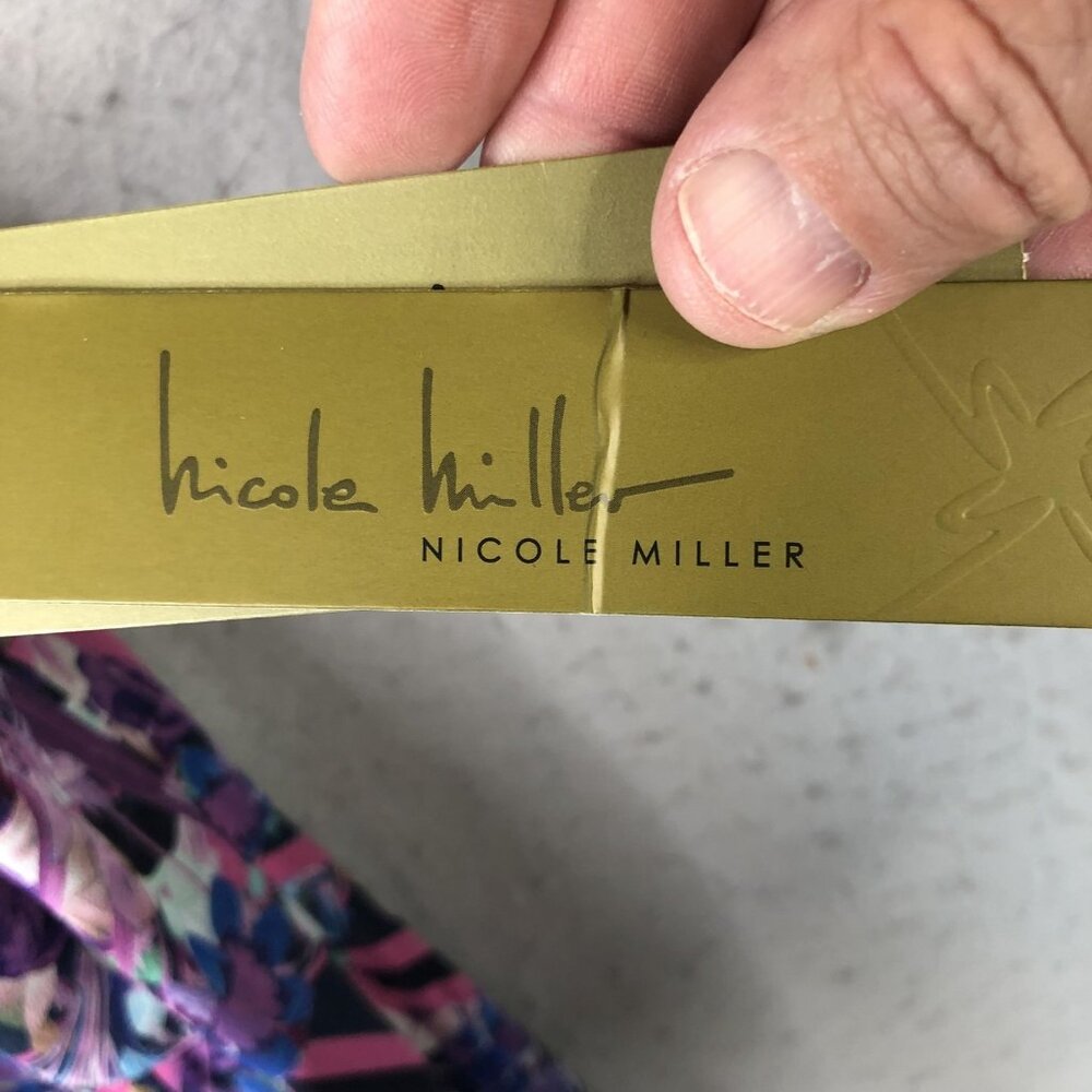 Nicole Miller Dress Womens 4 Halter Maxi Floral Wedding Party Formal Event - Picture 6 of 16